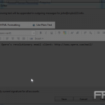 How to setup email signature in Opera Mail