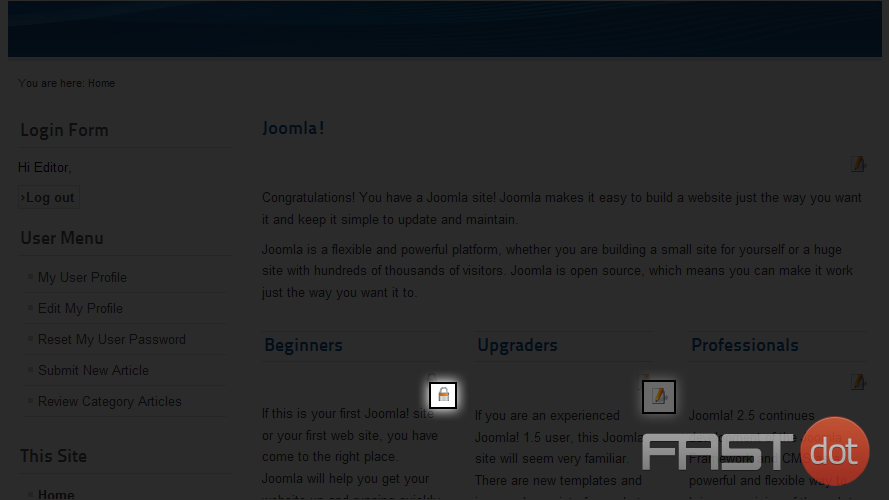 edit an existing article in Joomla