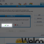 Delete an email account in IncrediMail