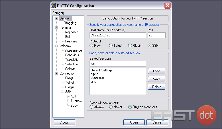 Change the bell style and settings in PuTTY
