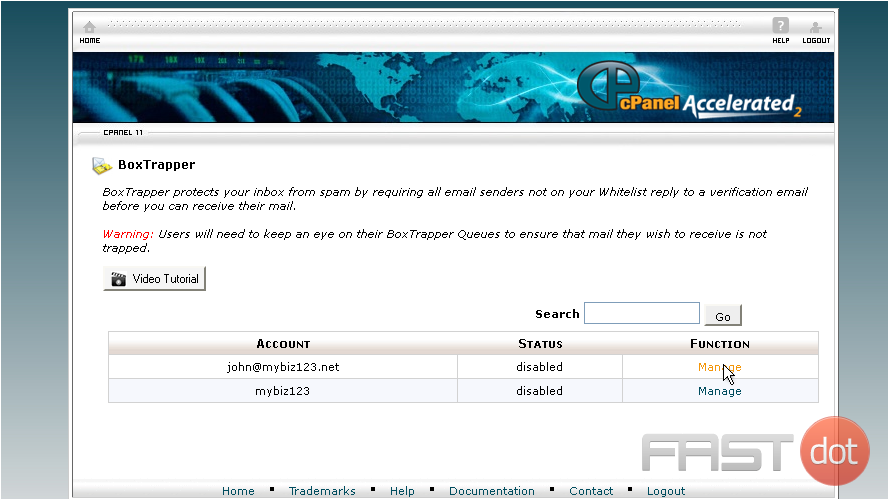 enable spam protection in cPanel