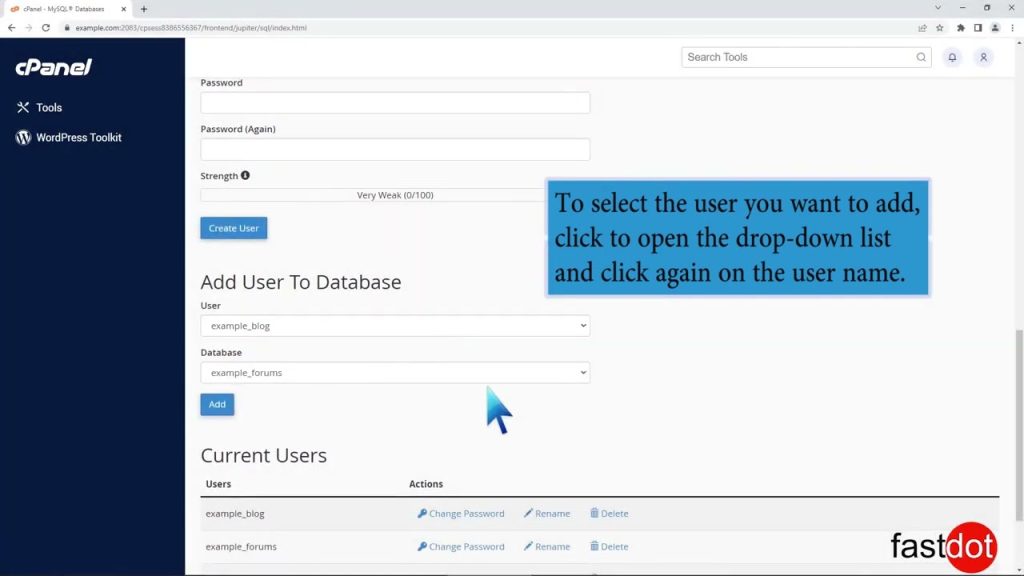 how-to-add-a-user-to-a-database-and-add-privileges-with-fastdot