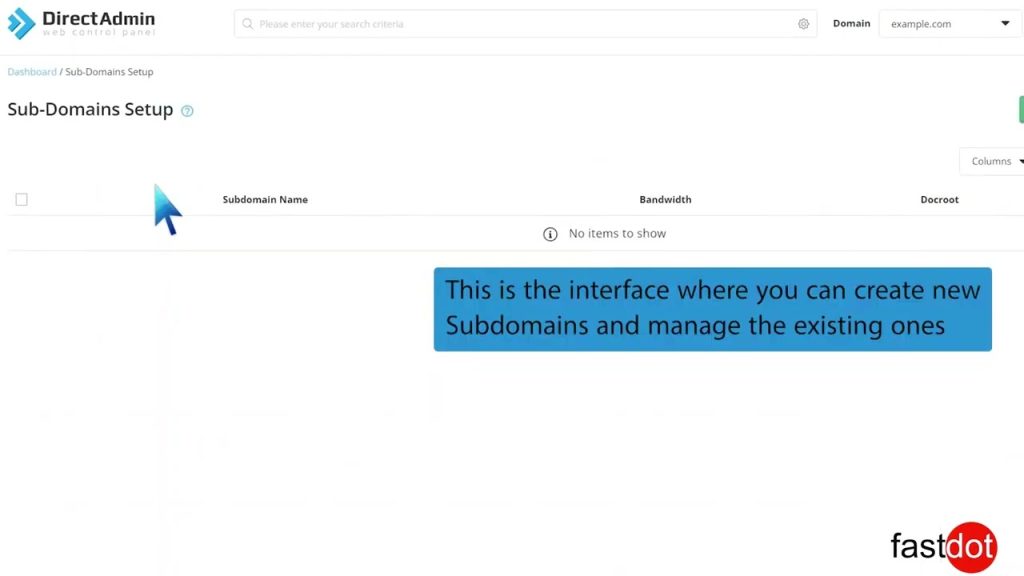 how-to-add-sub-domain-in-directadmin-fastdot