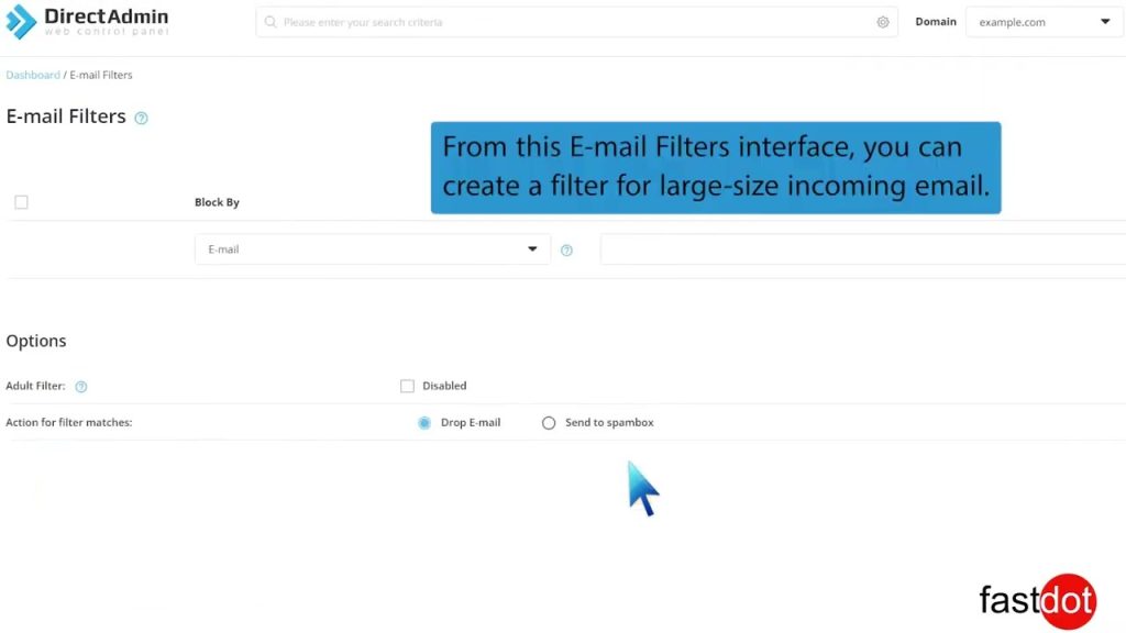 how-to-block-emails-by-size-using-spam-filter-in-directadmin-fastdot