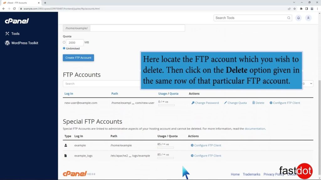 how-to-delete-an-ftp-user-account-from-cpanel-fastdot