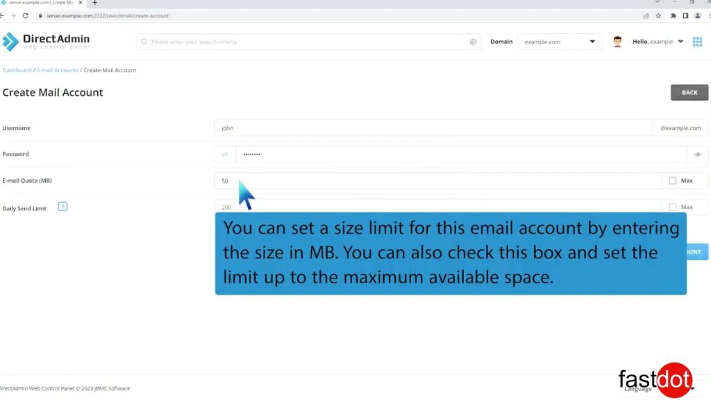 how-to-create-email-account-in-directadmin-fastdot