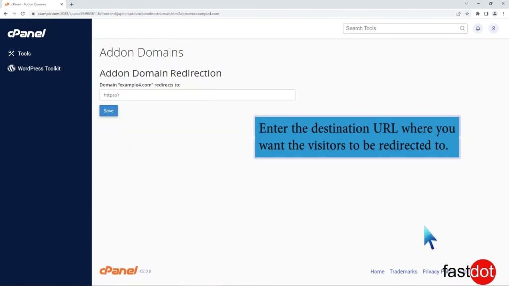 how-to-redirect-an-addon-domain-with-fastdot