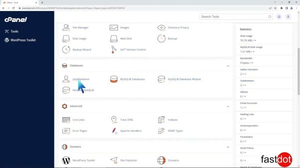 how-to-optimize-the-database-via-phpmyadmin-in-cpanel-with-fastdot