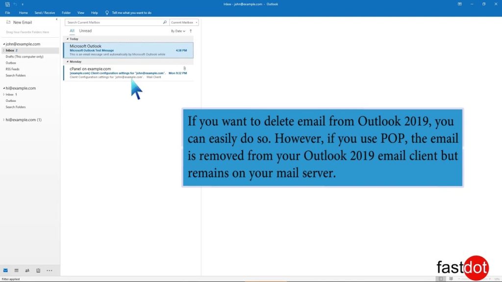 how-to-delete-email-messages-in-outlook-2019-fastdot