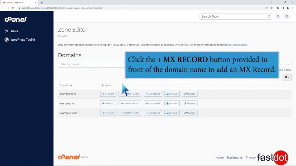 how-to-add-an-mx-record-in-cpanel-using-dns-zone-editor-with-fastdot