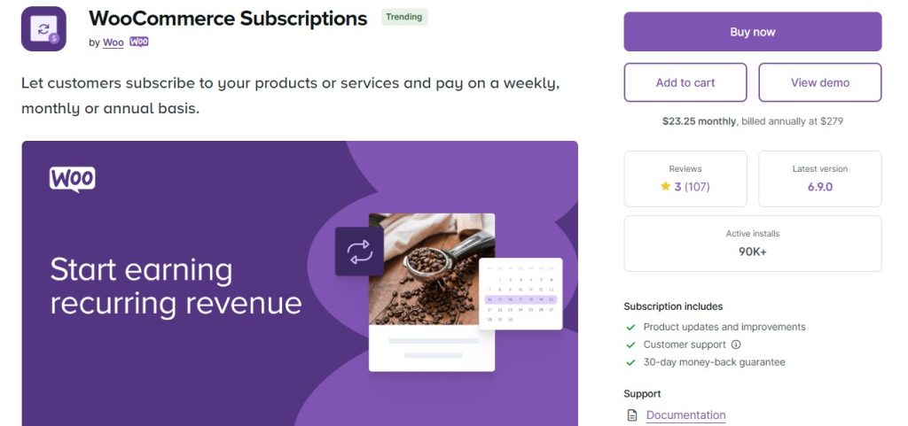 woocommerce sell subscriptions